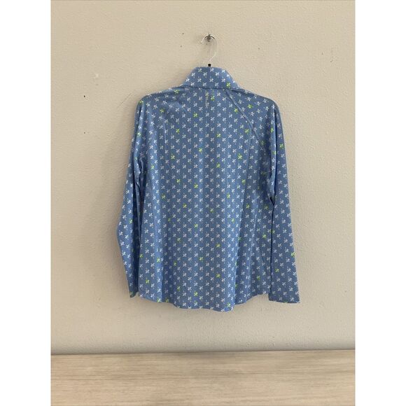 RLX Ralph Lauren Blue Multi Women's Sz M 1/4 Zip Golf L/S Shirt NWT - Picture 3 of 6
